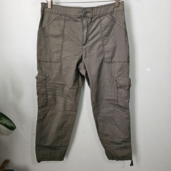 EUC SOCIAL STANDARD BY SANCTUARY STRETCHY CARGO PANTS CAMO GREEN SIZE M WOMENS - Picture 1 of 11